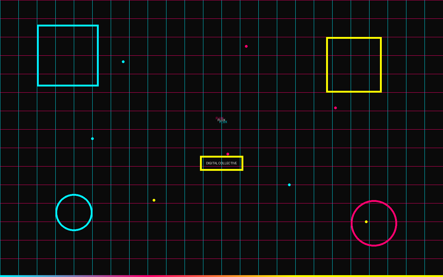 Awangardowa strona internetowa dla kolektywu artystycznego - FLUX Digital Collective